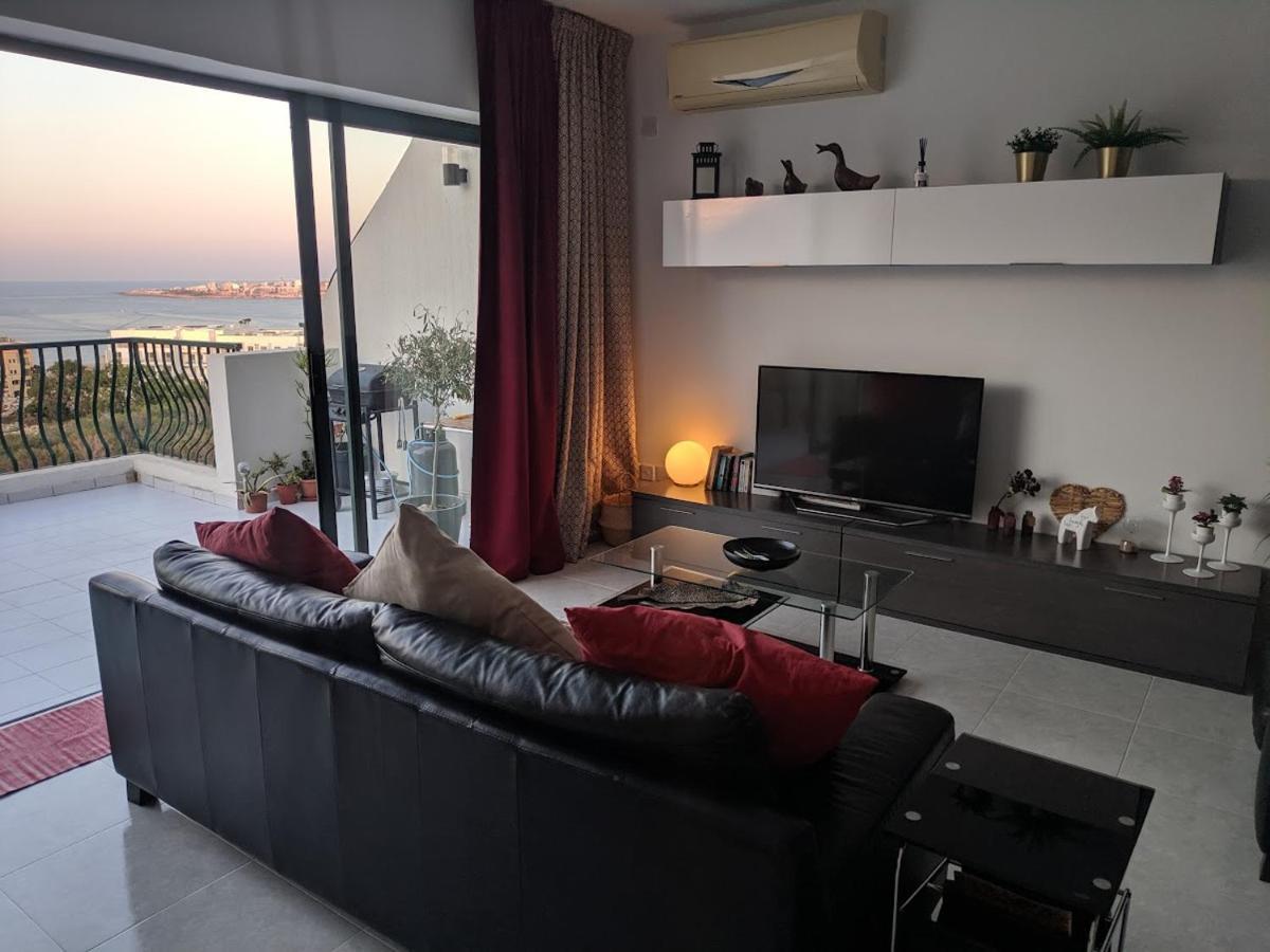 Gaia Penthouse Sea And Country Views Home St. Paul's Bay Ngoại thất bức ảnh