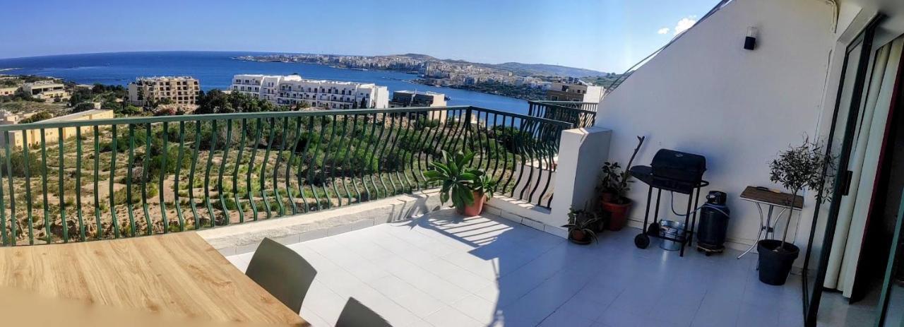 Gaia Penthouse Sea And Country Views Home St. Paul's Bay Ngoại thất bức ảnh